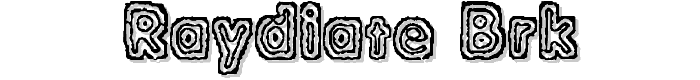 Raydiate BRK font